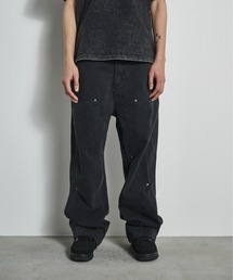 Vintage Washed 3D Design Work Pants / ビンテージウォッシュ3Dデザインワークパンツ