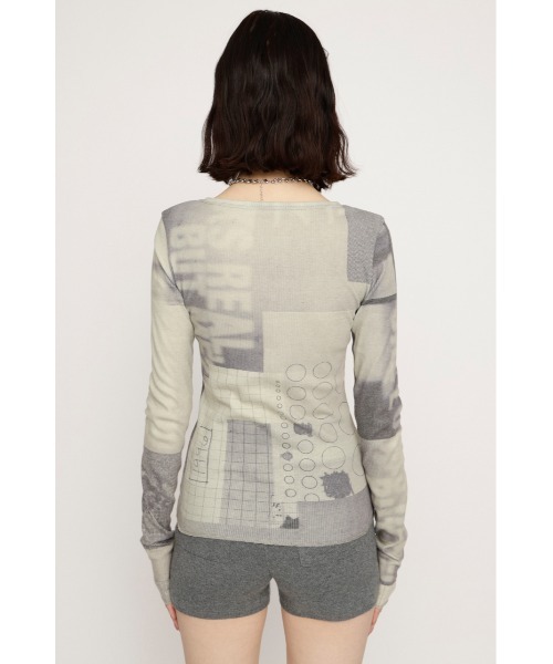 SLY(スライ)の「【2026SS新作】GRAPHIC SHEER L/S T/SHLIMITED ITEM グラフィックシアーロングスリーブTシャツ 春服(Tシャツ/カットソー・レディース・カーキ/ブルー・FREE)」の10枚目の写真