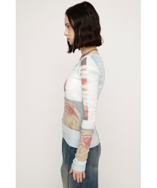 SLY(スライ)の「【2026SS新作】GRAPHIC SHEER L/S T/SHLIMITED ITEM グラフィックシアーロングスリーブTシャツ 春服(Tシャツ/カットソー・レディース・カーキ/ブルー・FREE)」の15枚目の写真