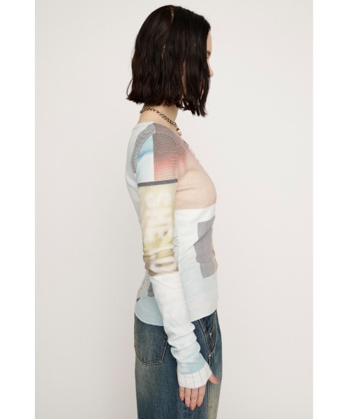SLY(スライ)の「【2026SS新作】GRAPHIC SHEER L/S T/SHLIMITED ITEM グラフィックシアーロングスリーブTシャツ 春服(Tシャツ/カットソー・レディース・カーキ/ブルー・FREE)」の16枚目の写真
