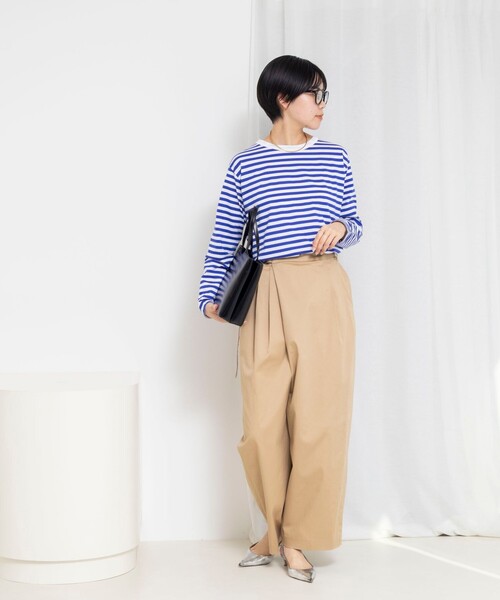 Rie Miller（リエミラー）の「ウォッシャブルラップパンツストレッチ（その他パンツ・レディース・ベージュ・36/38）」の2枚目の写真