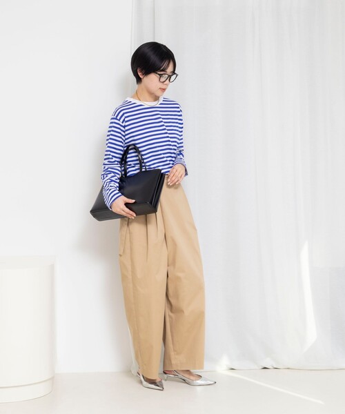 Rie Miller（リエミラー）の「ウォッシャブルラップパンツストレッチ（その他パンツ・レディース・ベージュ・36/38）」の3枚目の写真