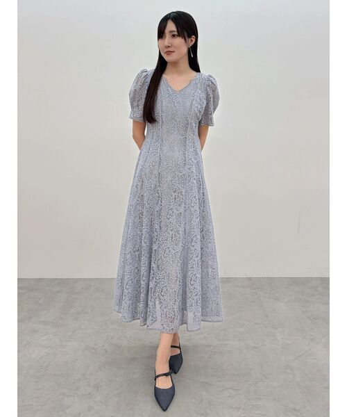 MERCURYDUO（マーキュリーデュオ）の「レースパイピングロングワンピース（ワンピース・レディース・イエロー/ブルー/オフホワイト・MEDIUM/SMALL）」の19枚目の写真