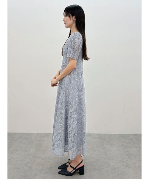 MERCURYDUO（マーキュリーデュオ）の「レースパイピングロングワンピース（ワンピース・レディース・イエロー/ブルー/オフホワイト・MEDIUM/SMALL）」の21枚目の写真