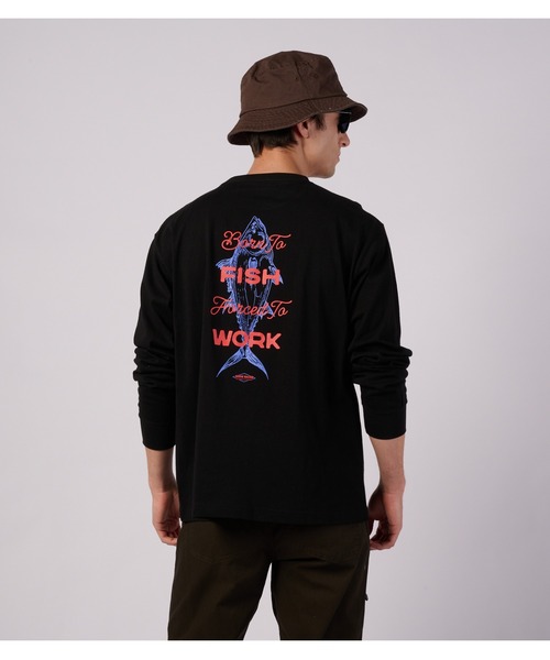 Eddie Bauer（エディーバウアー）の「グラフィック 長袖Tシャツ（Tシャツ/カットソー・メンズ・ブラック/ブルー/ホワイト・S/M/L/XL/XXL）」の2枚目の写真