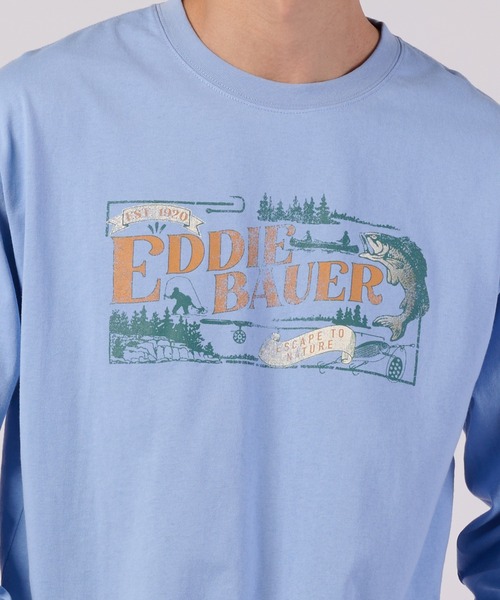 Eddie Bauer（エディーバウアー）の「グラフィック 長袖Tシャツ（Tシャツ/カットソー・メンズ・ブラック/ブルー/ホワイト・S/M/L/XL/XXL）」の20枚目の写真
