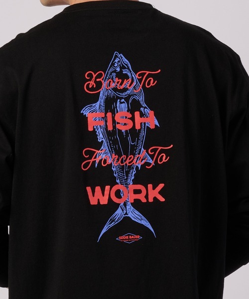 Eddie Bauer（エディーバウアー）の「グラフィック 長袖Tシャツ（Tシャツ/カットソー・メンズ・ブラック/ブルー/ホワイト・S/M/L/XL/XXL）」の19枚目の写真