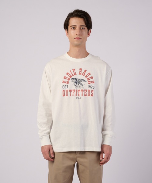 Eddie Bauer（エディーバウアー）の「グラフィック 長袖Tシャツ（Tシャツ/カットソー・メンズ・ブラック/ブルー/ホワイト・S/M/L/XL/XXL）」の11枚目の写真