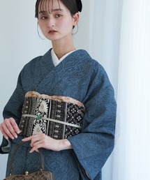 アデリアレトロ×ニコアンティーク】デニム着物・帯セット（着物