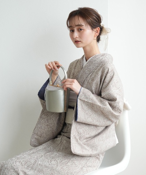 utatane(ウタタネ)の「着物 utatane ジャガードペイズリー袷着物(着物・レディース・オフホワイト/ベージュ/ネイビー/エンジ・FREE)」の14枚目の写真