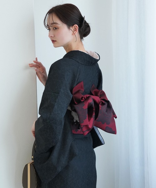 utatane(ウタタネ)の「着物 utatane ジャガードペイズリー袷着物(着物・レディース・オフホワイト/ベージュ/ネイビー/エンジ・FREE)」の7枚目の写真