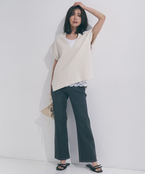 UNFILO(アンフィーロ)の「【UNFILO DENIM】フレアデニム(デニムパンツ・レディース・グレー系1/スカイブルー系1・LARGE/MEDIUM/ST/SMALL/X-SMALL/XX-SMALL/LT/MT)」の2枚目の写真