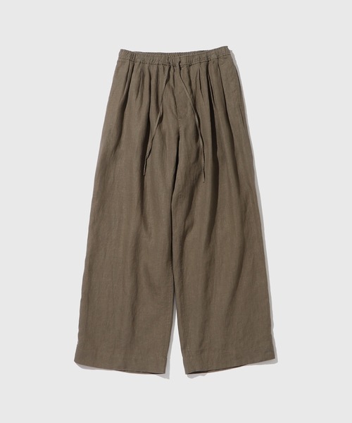 ADAM ET ROPE'（アダムエロペ）の「ワイドイージー リネンパンツ / セットアップ対応（その他パンツ・メンズ・ネイビー/ブラック/チャコールグレー・M/L）」の2枚目の写真