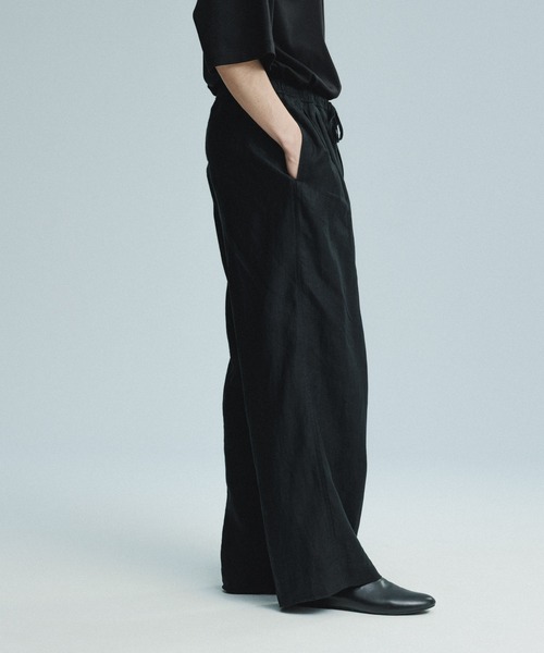 ADAM ET ROPE'（アダムエロペ）の「ワイドイージー リネンパンツ / セットアップ対応（その他パンツ・メンズ・ネイビー/ブラック/チャコールグレー・M/L）」の18枚目の写真