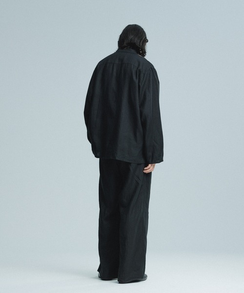 ADAM ET ROPE'（アダムエロペ）の「ワイドイージー リネンパンツ / セットアップ対応（その他パンツ・メンズ・ネイビー/ブラック/チャコールグレー・M/L）」の22枚目の写真