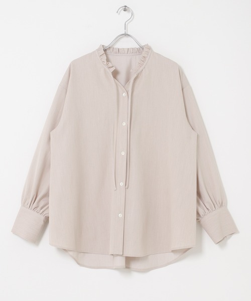 URBAN RESEARCH ROSSO WOMEN（アーバンリサーチ　ロッソ）の「『WEB限定』フリルネックデニムブラウス（シャツ/ブラウス・レディース・ブルー/インディゴブルー・FREE）」の11枚目の写真