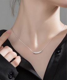 M2SUQARED（エムツースクエア）の「【M2SUQARED/エムツースクエア】ニュアンスカーブ プレートネックレス/デザインファッションネックレス（ネックレス）」