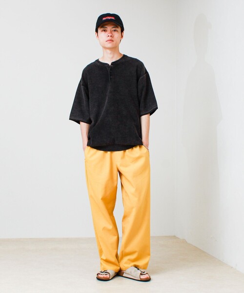 GLOSTER（グロスター）の「【大人の抜け感】スノーウォッシュ ヘンリーネックプルオーバー（ニット/セーター・メンズ・ベージュ/ネイビー/チャコールグレー・M/S/L）」の13枚目の写真