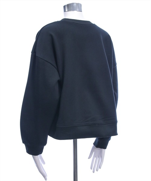 clear（クリア）の「ビジューロゴ付きスウェット[カジュアル 着回し抜群 大人]≪新作≫（スウェット・レディース・オフホワイト/ブラック・F）」の5枚目の写真