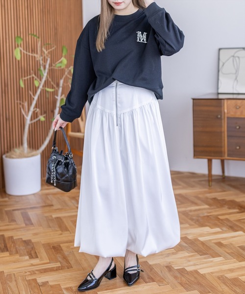 clear（クリア）の「ビジューロゴ付きスウェット[カジュアル 着回し抜群 大人]≪新作≫（スウェット・レディース・オフホワイト/ブラック・F）」の17枚目の写真