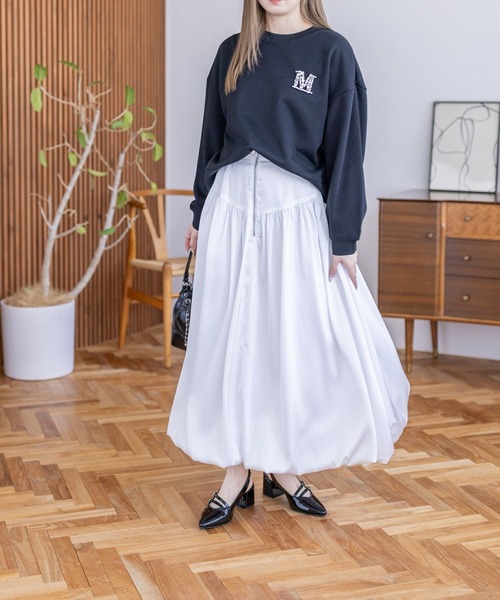 clear（クリア）の「ビジューロゴ付きスウェット[カジュアル 着回し抜群 大人]≪新作≫（スウェット・レディース・オフホワイト/ブラック・F）」の19枚目の写真