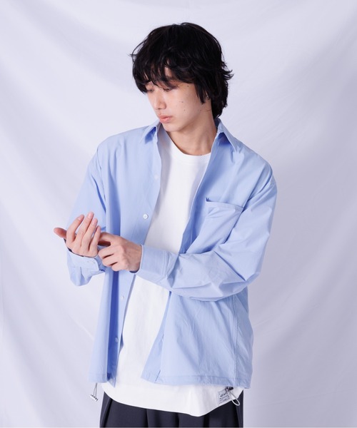 DRAW（ドロー）の「DRAW(ドロー) / ナチュラルワッシャーシャツ（シャツ/ブラウス・メンズ・サックスブルー/グレー/ホワイト・M/L）」の3枚目の写真