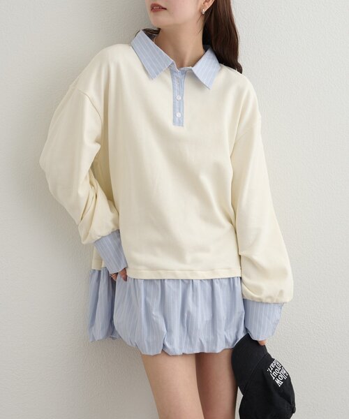 mystic（ミスティック）の「バルーン切り替えミニワンピース（ワンピース・レディース・ブラック/オフホワイト/ライトグレー・FREE）」の12枚目の写真