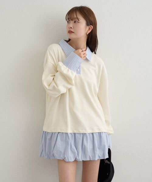 mystic（ミスティック）の「バルーン切り替えミニワンピース（ワンピース・レディース・ブラック/オフホワイト/ライトグレー・FREE）」の19枚目の写真