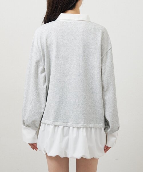 mystic（ミスティック）の「バルーン切り替えミニワンピース（ワンピース・レディース・ブラック/オフホワイト/ライトグレー・FREE）」の6枚目の写真