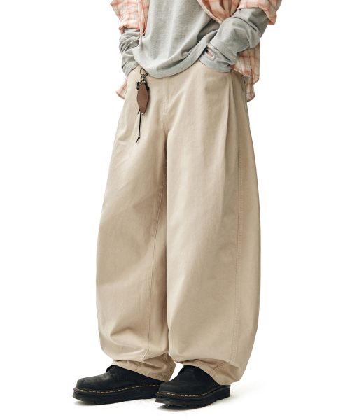 DECET(デケト)の「Barrel Wide Leg Pants DCPT071Beige(その他パンツ・メンズ・その他・32/30/28/34/26)」の6枚目の写真
