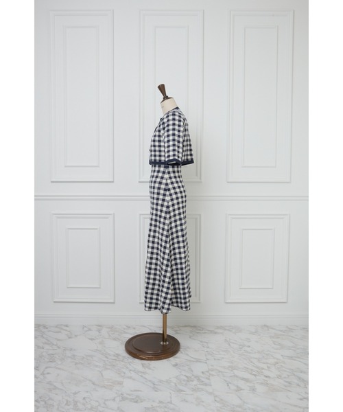 MISTREASS(ミストレアス)の「Gingham Check Knit Dress & Cardigan(セットアップ・レディース・レッド・FREE)」の6枚目の写真