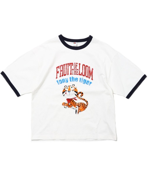 FRUIT OF THE LOOM(フルーツオブザルーム)の「【FRUIT OF THE LOOM】FTL x KELLOGGS RINGER T-SHIRT1 / 半袖 リンガーTシャツ(Tシャツ/カットソー・メンズ・ホワイト・S/M/L)」の1枚目の写真