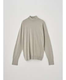 JOHN SMEDLEY | 長袖モックネックコットンニットクラシックプルオーバー(ニット/セーター)