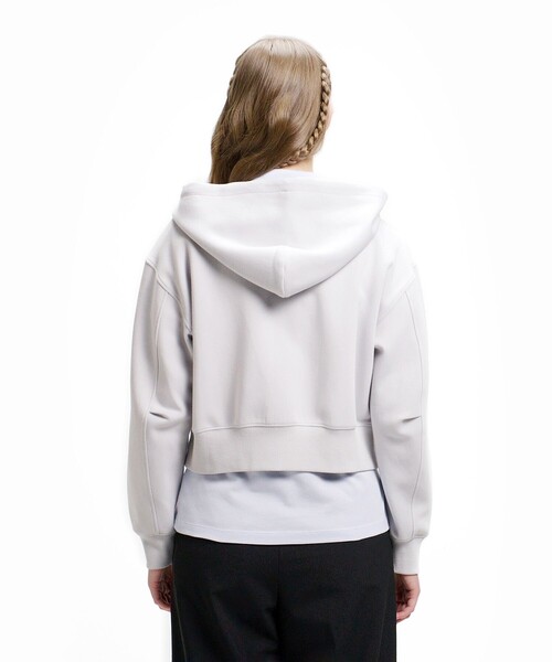 LACOSTE（ラコステ）の「ダブルフェイスジャージジップフーディー（パーカー・レディース・ライトグレー/ネイビー・40/38/34/36）」の6枚目の写真