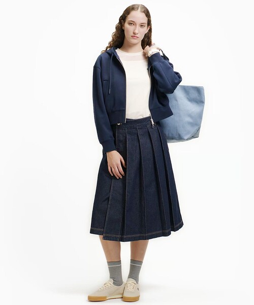 LACOSTE（ラコステ）の「ダブルフェイスジャージジップフーディー（パーカー・レディース・ライトグレー/ネイビー・40/38/34/36）」の13枚目の写真