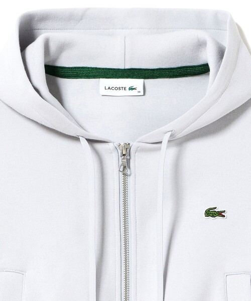 LACOSTE（ラコステ）の「ダブルフェイスジャージジップフーディー（パーカー・レディース・ライトグレー/ネイビー・40/38/34/36）」の18枚目の写真