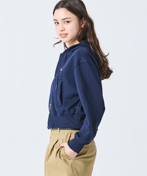 LACOSTE(ラコステ)の「ダブルフェイスジャージジップフーディー(パーカー・レディース・ライトグレー/ネイビー/アイボリー・40/38/34/36)」の12枚目の写真