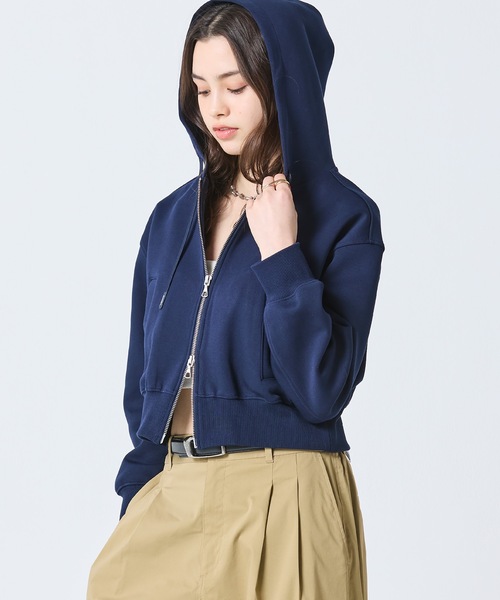 LACOSTE(ラコステ)の「ダブルフェイスジャージジップフーディー(パーカー・レディース・ライトグレー/ネイビー/アイボリー・40/38/34/36)」の11枚目の写真