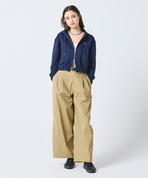 LACOSTE(ラコステ)の「ダブルフェイスジャージジップフーディー(パーカー・レディース・ライトグレー/ネイビー/アイボリー・40/38/34/36)」の14枚目の写真