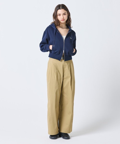 LACOSTE(ラコステ)の「ダブルフェイスジャージジップフーディー(パーカー・レディース・ライトグレー/ネイビー/アイボリー・40/38/34/36)」の19枚目の写真