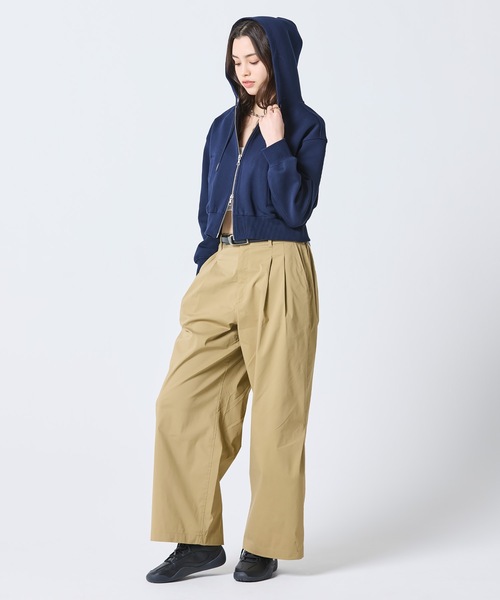 LACOSTE(ラコステ)の「ダブルフェイスジャージジップフーディー(パーカー・レディース・ライトグレー/ネイビー/アイボリー・40/38/34/36)」の22枚目の写真