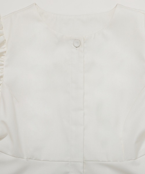 Fit more（フィットモア）の「ハーフスリーブパワショルペプラムブラウス（シャツ/ブラウス・レディース・ホワイト/ブラック・FREE）」の11枚目の写真
