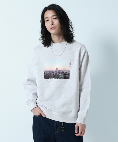 RAGEBLUE(レイジブルー)の「City Photo sweat Crew/シティーフォト裏毛スウェットクルー(スウェット・メンズ・ブラック/イエロー/その他4・MEDIUM/LARGE)」の3枚目の写真