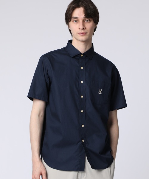 Bogey Boys ネイビー Mサイズ シャツ　日本未入荷 マルチカラーボタン ブロードシャツ（シャツ/ブラウス）｜Psycho Bunny
