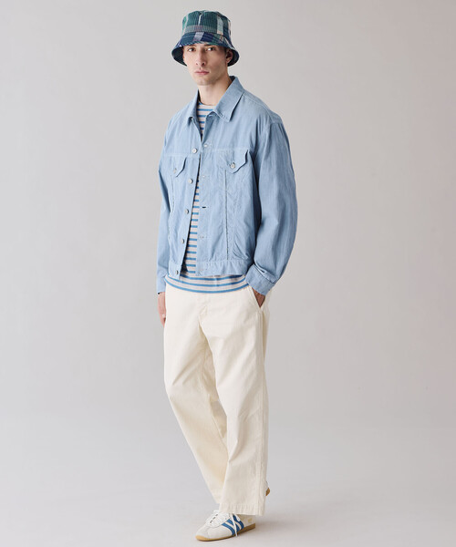 Kaptain Sunshine（キャプテン サンシャイン）の「KAPTAIN SUNSHINE | コットンコーデュロイ T-3ジャケット MEN（その他アウター・メンズ・ライトブルー/グレー・4/3）」の3枚目の写真