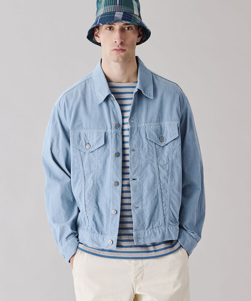 Kaptain Sunshine（キャプテン サンシャイン）の「KAPTAIN SUNSHINE | コットンコーデュロイ T-3ジャケット MEN（その他アウター・メンズ・ライトブルー/グレー・4/3）」の2枚目の写真