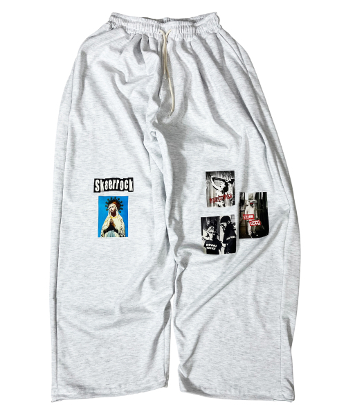 SK8ER ROCK(スケーターロック)の「Old Photo Sweat Wide Pants ((white melange))(スウェットパンツ・レディース・その他・FREE)」の1枚目の写真