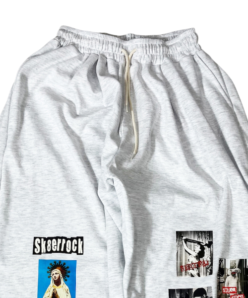 SK8ER ROCK(スケーターロック)の「Old Photo Sweat Wide Pants ((white melange))(スウェットパンツ・レディース・その他・FREE)」の3枚目の写真