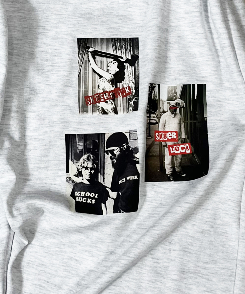 SK8ER ROCK(スケーターロック)の「Old Photo Sweat Wide Pants ((white melange))(スウェットパンツ・レディース・その他・FREE)」の6枚目の写真