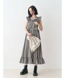 jouetie | ノースリチェックフリルロングワンピース(ワンピース)